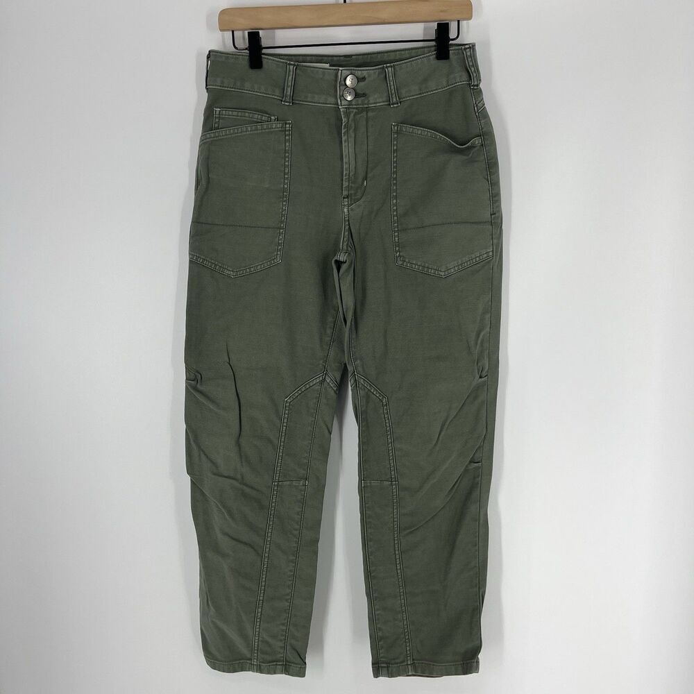 Anthrolopogie Pilcro The Wanderer Pants Size 27 Petite Olive Mid Rise Utility